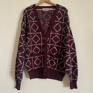 Vintage 90s CC Sport Burgundy Medium Cardigan
